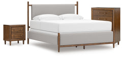 Hoover Furniture Outlet - Ashley Furniture - Lyncott King Upholstered Bed, Chest and Nightstand - King Upholstered Bed, Chest and Nightstand - B615B13