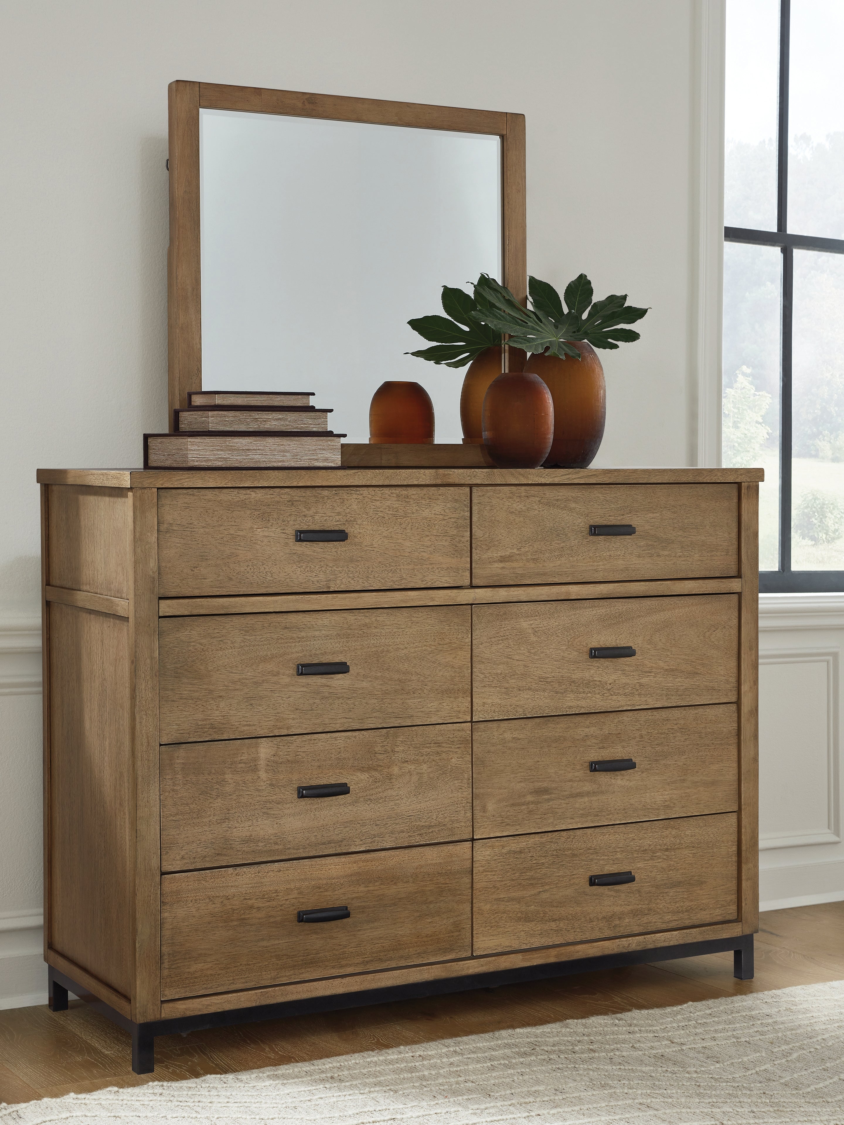 Hoover Furniture Outlet - Ashley Furniture - Tomtyn Dresser and Mirror - Dresser and Mirror - B622B1
