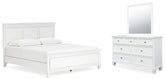 Hoover Furniture Outlet - Ashley Furniture - Fortman King Panel Bed, Dresser and Mirror - King Panel Bed, Dresser and Mirror - B680B13