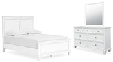 Hoover Furniture Outlet - Ashley Furniture - Fortman Full Panel Bed, Dresser and Mirror - Full Panel Bed, Dresser and Mirror - B680B9