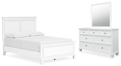 Hoover Furniture Outlet - Ashley Furniture - Fortman Full Panel Bed, Dresser and Mirror - Full Panel Bed, Dresser and Mirror - B680B9