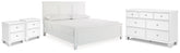 Hoover Furniture Outlet - Ashley Furniture - Fortman King Panel Bed, Dresser and 2 Nightstands - King Panel Bed, Dresser and 2 Nightstands - B680B15