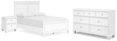 Hoover Furniture Outlet - Ashley Furniture - Fortman Full Panel Bed, Dresser and Nightstand - Full Panel Bed, Dresser and Nightstand - B680B28