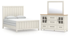 Hoover Furniture Outlet - Ashley Furniture - Shaybrock Queen Panel Bed, Dresser and Mirror - Queen Panel Bed, Dresser and Mirror - B683B3