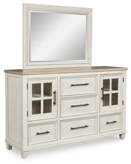 Shaybrock Queen Panel Bed, Dresser and Mirror