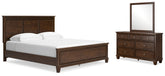 Hoover Furniture Outlet - Ashley Furniture - Danabrin California King Panel Bed, Dresser and Mirror - California King Panel Bed, Dresser and Mirror - B685B13
