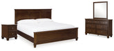 Hoover Furniture Outlet - Ashley Furniture - Danabrin King Panel Bed, Dresser, Mirror and Nightstand - King Panel Bed, Dresser, Mirror and Nightstand - B685B14