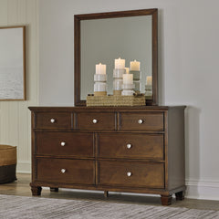 Hoover Furniture Outlet - Ashley Furniture - Danabrin Dresser and Mirror - Dresser and Mirror - B685B1