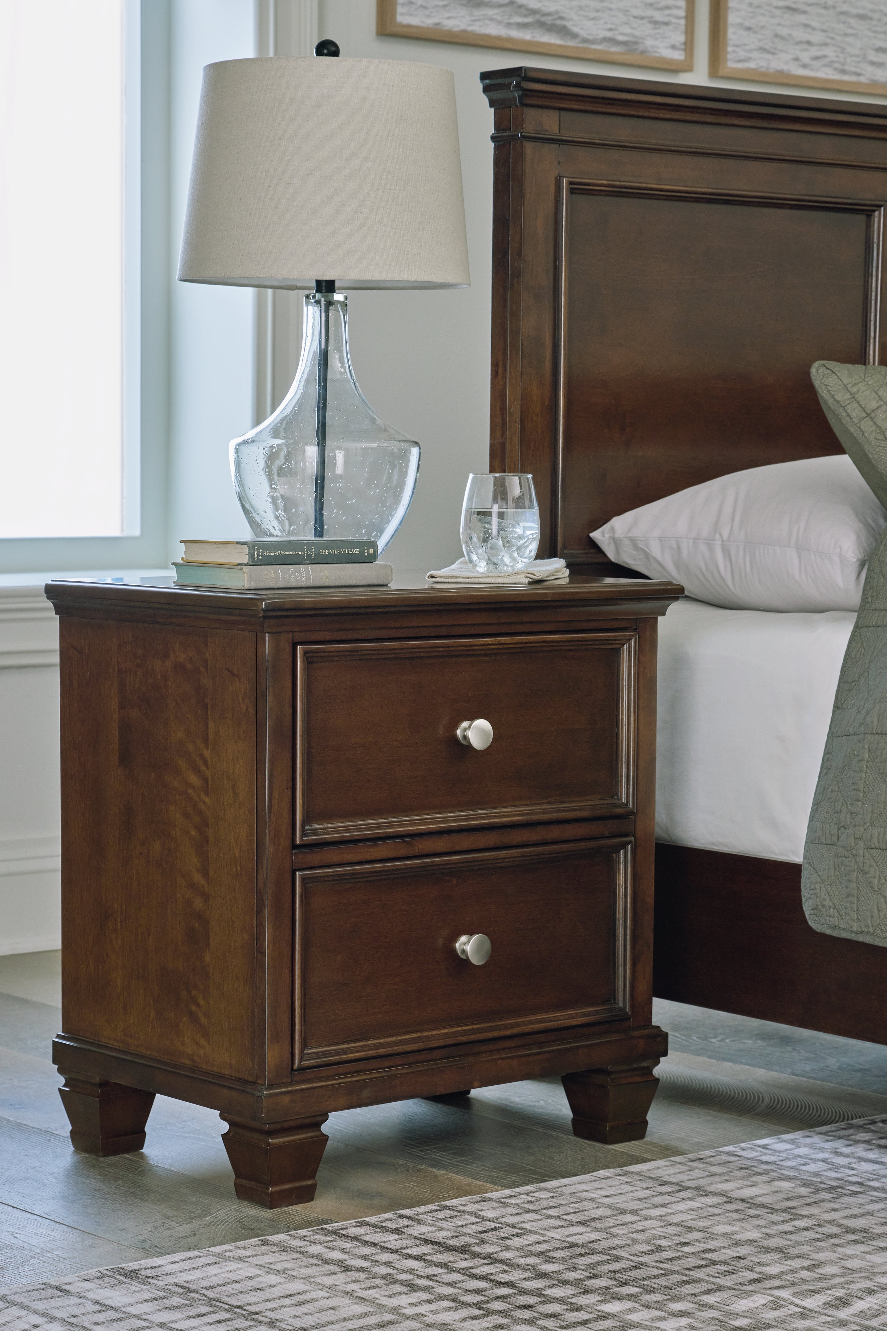 Hoover Furniture Outlet - Ashley Furniture - Danabrin Nightstand - Two Drawer Night Stand - B685-92