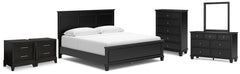 Hoover Furniture Outlet - Ashley Furniture - Lanolee King Panel Bed, Dresser, Mirror, Chest and 2 Nightstands - King Panel Bed, Dresser, Mirror, Chest and 2 Nightstands - B687B28