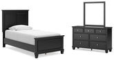 Hoover Furniture Outlet - Ashley Furniture - Lanolee Twin Panel Bed, Dresser and Mirror - Twin Panel Bed, Dresser and Mirror - B687B3