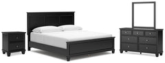 Hoover Furniture Outlet - Ashley Furniture - Lanolee King Panel Bed, Dresser, Mirror and Nightstand - King Panel Bed, Dresser, Mirror and Nightstand - B687B31