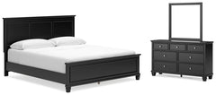 Hoover Furniture Outlet - Ashley Furniture - Lanolee California King Panel Bed, Dresser and Mirror - California King Panel Bed, Dresser and Mirror - B687B14