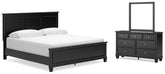 Hoover Furniture Outlet - Ashley Furniture - Lanolee King Panel Bed, Dresser and Mirror - King Panel Bed, Dresser and Mirror - B687B13