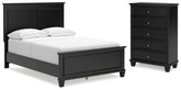 Hoover Furniture Outlet - Ashley Furniture - Lanolee Full Panel Bed and Chest - Full Panel Bed and Chest - B687B12