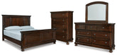 Hoover Furniture Outlet - Ashley Furniture - Porter California King Panel Bed, Dresser, Mirror and Chest - California King Panel Bed, Dresser, Mirror and Chest - B697B40