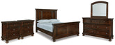 Hoover Furniture Outlet - Ashley Furniture - Porter Queen Panel Bed, Dresser, Mirror and 2 Nightstands - Queen Panel Bed, Dresser, Mirror and 2 Nightstands - B697B52