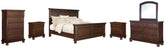 Hoover Furniture Outlet - Ashley Furniture - Porter Queen Panel Bed, Dresser, Mirror, Chest and 2 Nightstands - Queen Panel Bed, Dresser, Mirror, Chest and 2 Nightstands - B697B38