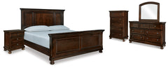 Hoover Furniture Outlet - Ashley Furniture - Porter King Panel Bed, Dresser, Mirror, Chest and Nightstand - King Panel Bed, Dresser, Mirror, Chest and Nightstand - B697B33