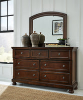 Hoover Furniture Outlet - Ashley Furniture - Porter Dresser and Mirror - Dresser and Mirror - B697B1