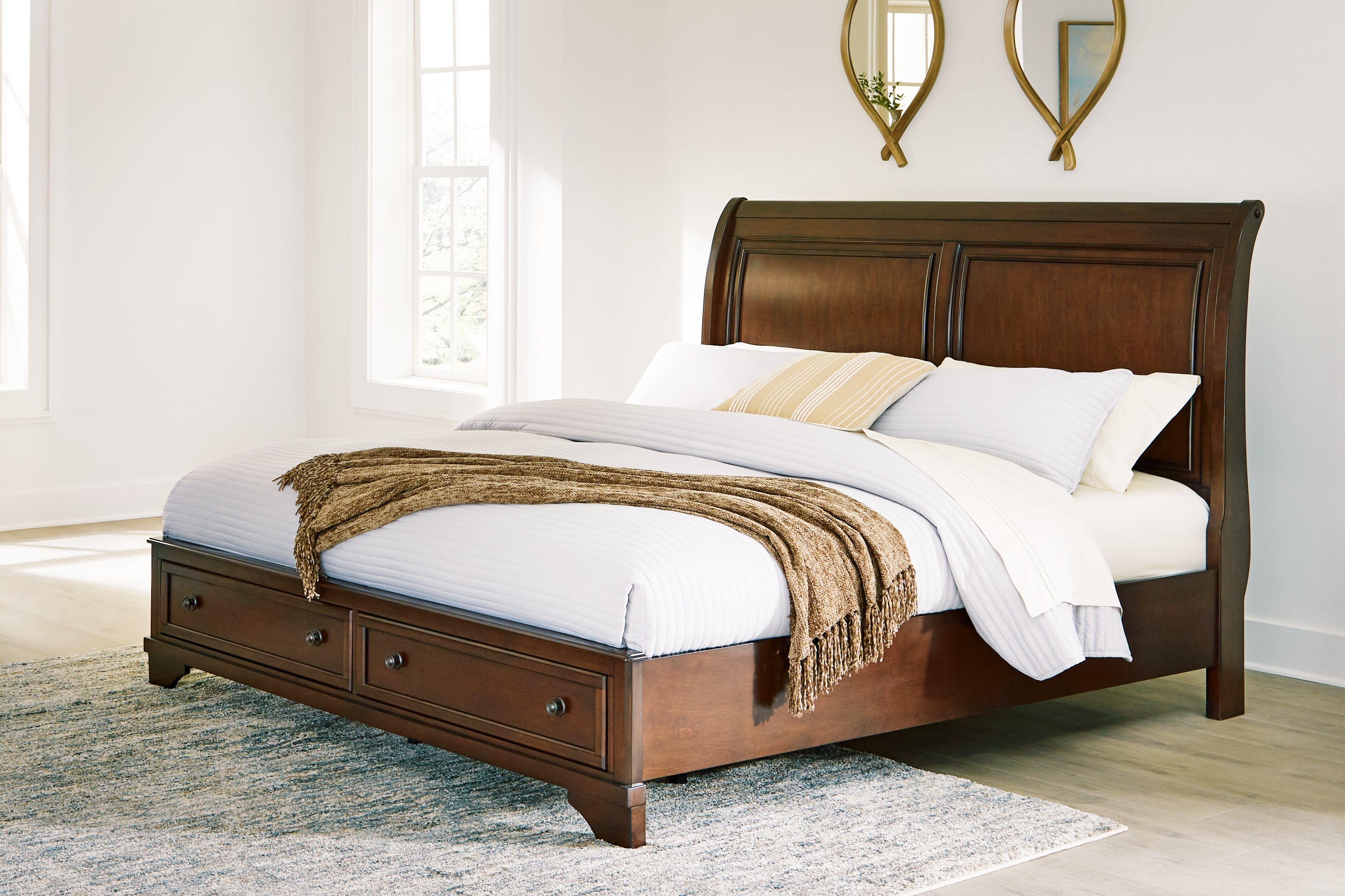 Hoover Furniture Outlet - Ashley Furniture - Trellington King Sleigh Storage Bed - King Sleigh Storage Bed - B716B2