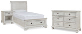 Hoover Furniture Outlet - Ashley Furniture - Robbinsdale Twin Sleigh Storage Bed, Dresser and Nightstand - Twin Sleigh Storage Bed, Dresser and Nightstand - B742B47
