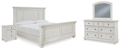Hoover Furniture Outlet - Ashley Furniture - Robbinsdale Queen Panel Bed, Dresser, Mirror and Nightstand - Queen Panel Bed, Dresser, Mirror and Nightstand - B742B40