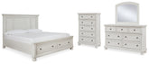 Hoover Furniture Outlet - Ashley Furniture - Robbinsdale Queen Panel Storage Bed, Dresser, Mirror and Chest - Queen Panel Storage Bed, Dresser, Mirror and Chest - B742B27
