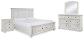 Hoover Furniture Outlet - Ashley Furniture - Robbinsdale Queen Storage Bed, Dresser, Mirror and Nightstand - Queen Storage Bed, Dresser, Mirror and Nightstand - B742B28