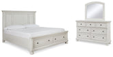 Hoover Furniture Outlet - Ashley Furniture - Robbinsdale King Panel Storage Bed, Dresser and Mirror - King Panel Storage Bed, Dresser and Mirror - B742B31
