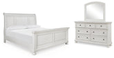 Hoover Furniture Outlet - Ashley Furniture - Robbinsdale King Sleigh Bed, Dresser and Mirror - King Sleigh Bed, Dresser and Mirror - B742B34