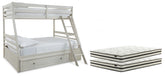 Hoover Furniture Outlet - Ashley Furniture - Robbinsdale Twin over Full with Storage and Mattresses - Twin over Full with Storage and Mattresses - B742B39