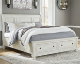 Hoover Furniture Outlet - Ashley Furniture - Robbinsdale California King Sleigh Bed with Storage - California King Sleigh Bed with Storage - B742B9