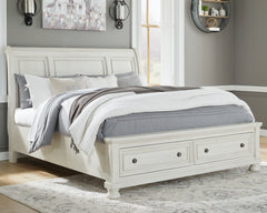 Hoover Furniture Outlet - Ashley Furniture - Robbinsdale Queen Sleigh Bed with Storage - Queen Sleigh Bed with Storage - B742B3