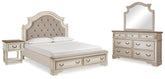 Hoover Furniture Outlet - Ashley Furniture - Realyn King Storage Bed, Dresser, Mirror and Nightstand - King Storage Bed, Dresser, Mirror and Nightstand - B743B59