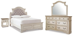 Hoover Furniture Outlet - Ashley Furniture - Realyn King Panel Bed, Dresser, Mirror and Nightstand - King Panel Bed, Dresser, Mirror and Nightstand - B743B78
