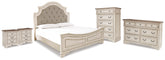Hoover Furniture Outlet - Ashley Furniture - Realyn King Panel Bed, Dresser, Chest and 2 Nightstands - King Panel Bed, Dresser, Chest and 2 Nightstands - B743B75
