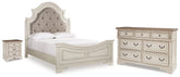 Hoover Furniture Outlet - Ashley Furniture - Realyn Queen Upholstered Panel Bed, Dresser and Nightstand - Queen Upholstered Panel Bed, Dresser and Nightstand - B743B101