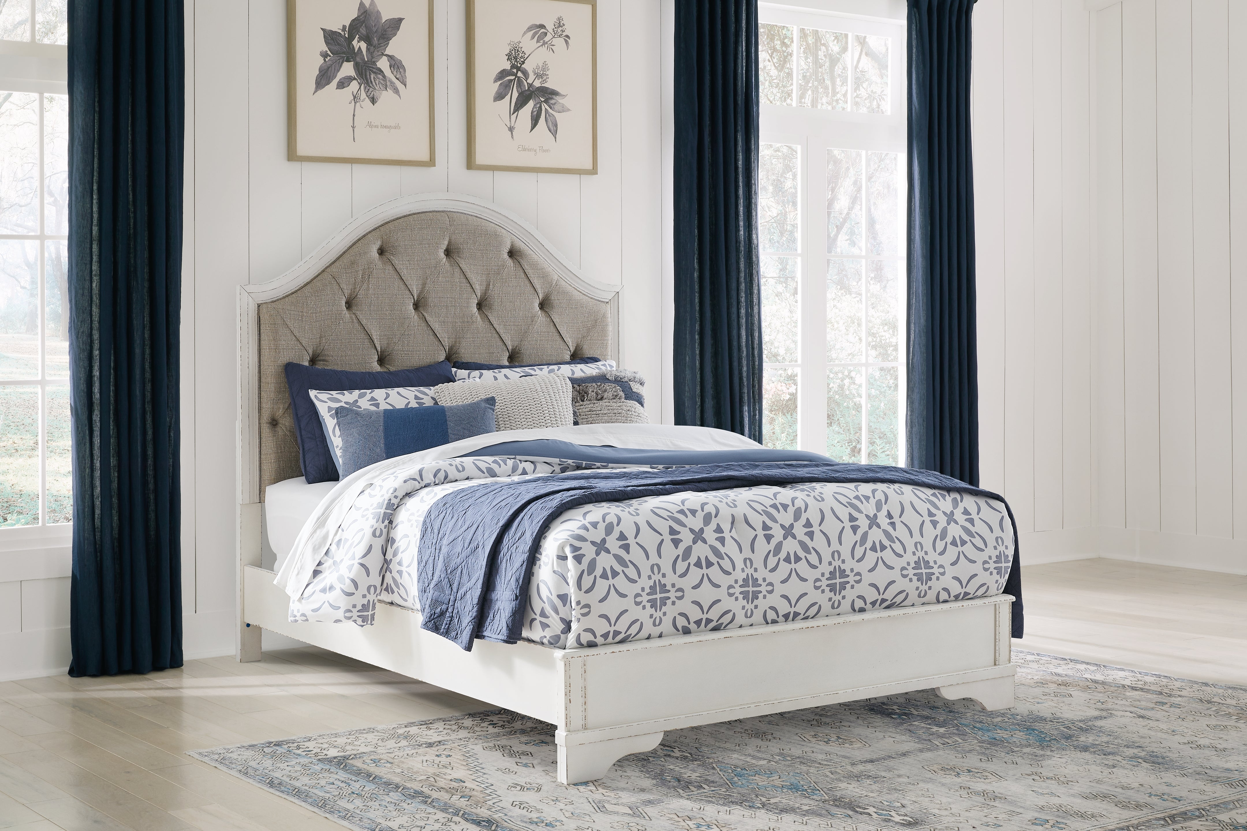 Hoover Furniture Outlet - Ashley Furniture - Blendon Queen Upholstered Panel Bed - Queen Upholstered Panel Bed - B747B2