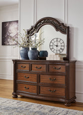 Hoover Furniture Outlet - Ashley Furniture - Lavinton Dresser and Mirror - Dresser and Mirror - B764B1