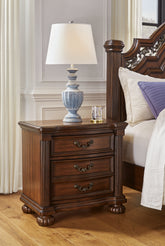 Hoover Furniture Outlet - Ashley Furniture - Lavinton Nightstand - Three Drawer Night Stand - B764-93