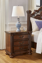 Hoover Furniture Outlet - Ashley Furniture - Lavinton Nightstand - Three Drawer Night Stand - B764-93