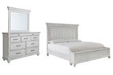 Hoover Furniture Outlet - Ashley Furniture - Kanwyn King Panel Bed with Storage, Dresser and Mirror - King Panel Bed with Storage, Dresser and Mirror - B777B27