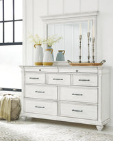 Hoover Furniture Outlet - Ashley Furniture - Kanwyn Dresser and Mirror - Dresser and Mirror - B777B1