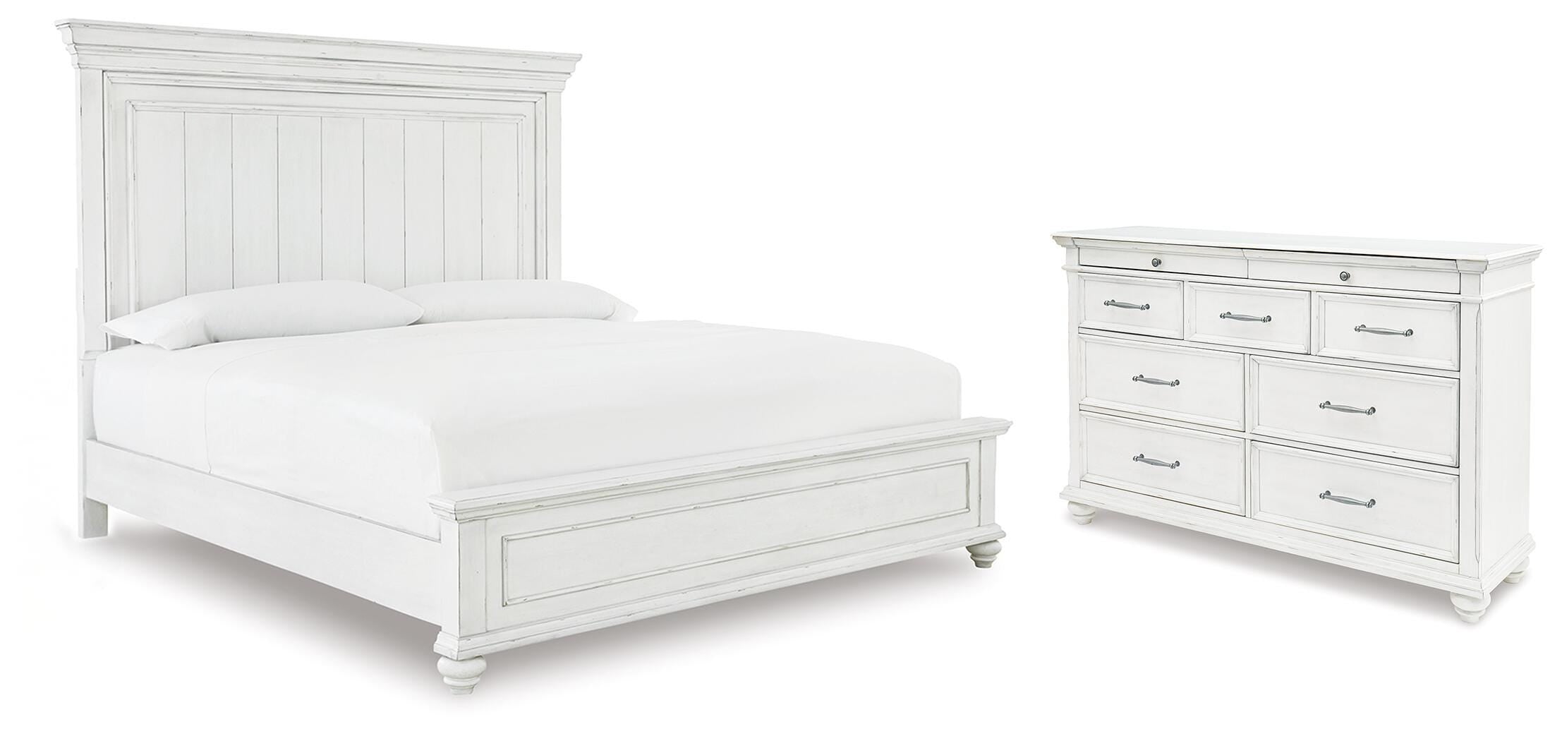 Hoover Furniture Outlet - Ashley Furniture - Kanwyn Queen Panel Bed and Dresser - Queen Panel Bed and Dresser - B777B37
