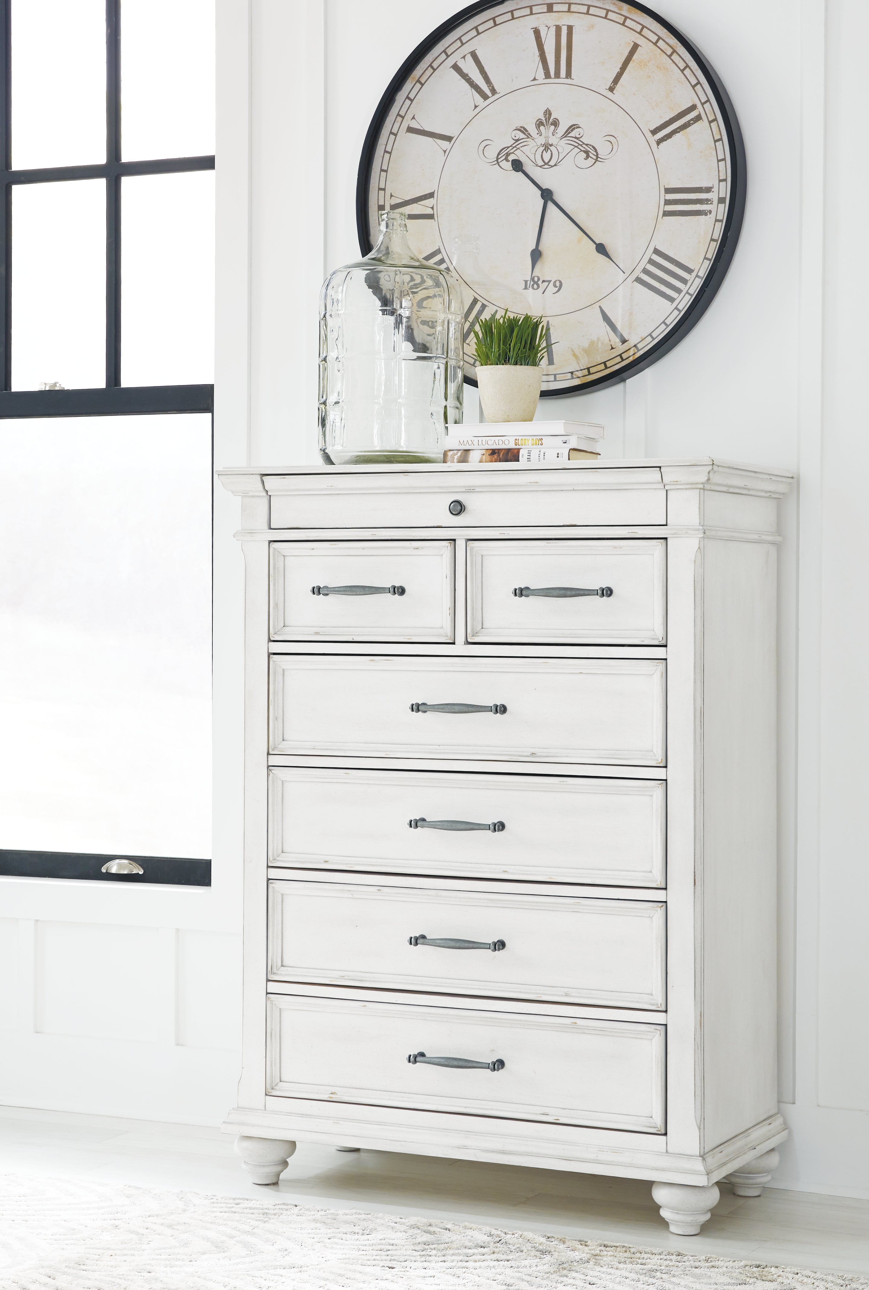 Hoover Furniture Outlet - Ashley Furniture - Kanwyn Chest of Drawers - Chest - B777-46