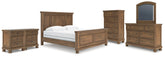 Hoover Furniture Outlet - Ashley Furniture - Feddinger King Panel Bed, Dresser, Mirror, Chest and 2 Nightstands - King Panel Bed, Dresser, Mirror, Chest and 2 Nightstands - PCB779B22