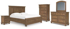 Feddinger King Panel Storage Bed, Dresser, Mirror, Chest and Nightstand