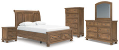 Hoover Furniture Outlet - Ashley Furniture - Feddinger Queen Sleigh Bed, Dresser, Mirror, Chest and Nightstand - Queen Sleigh Bed, Dresser, Mirror, Chest and Nightstand - PCB779B18