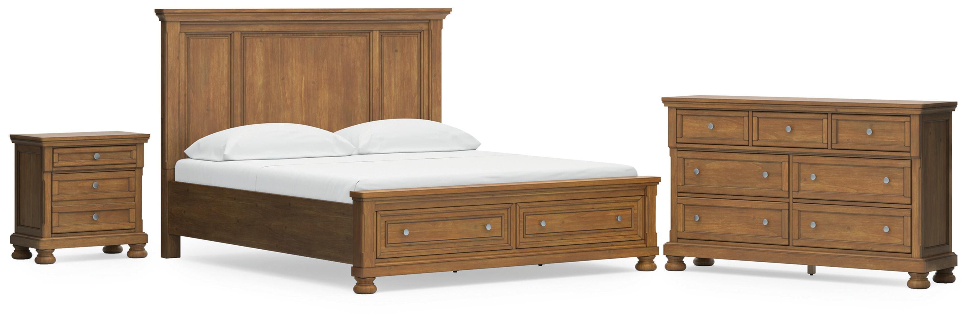 Hoover Furniture Outlet - Ashley Furniture - Feddinger California King Panel Storage Bed, Dresser and Nightstand - California King Panel Storage Bed, Dresser and Nightstand - PCB779B20